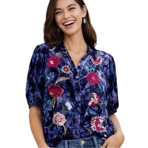 Johnny Was JUNIA VELVET LISBON TOP